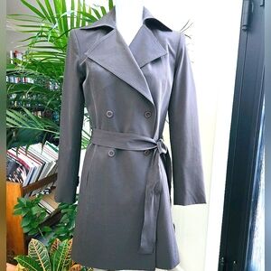 Tie Waist Double Breasted Light Jacket Coat